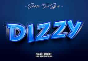 Free PSD dizzy text style effect