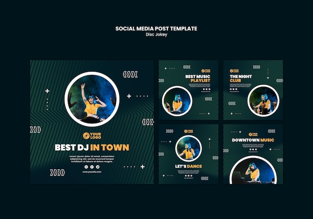 Dj social media post template