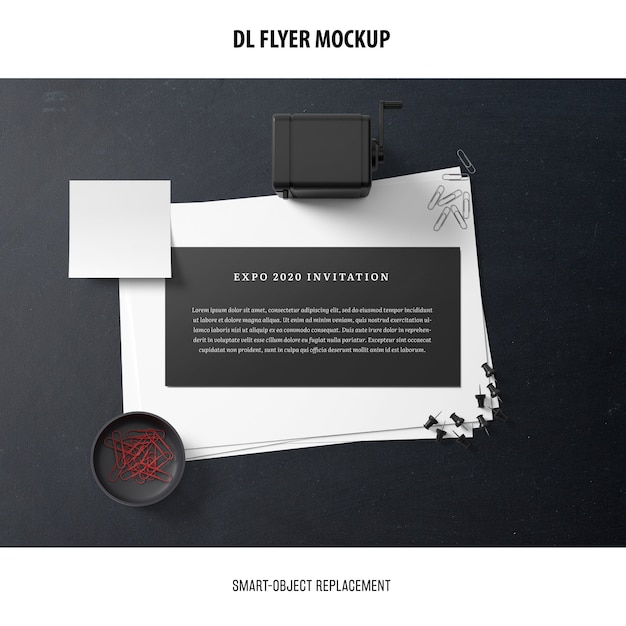 PSD gratuito dl flyer mockup