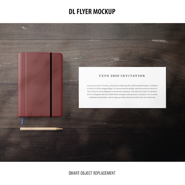 PSD gratuito dl flyer mockup