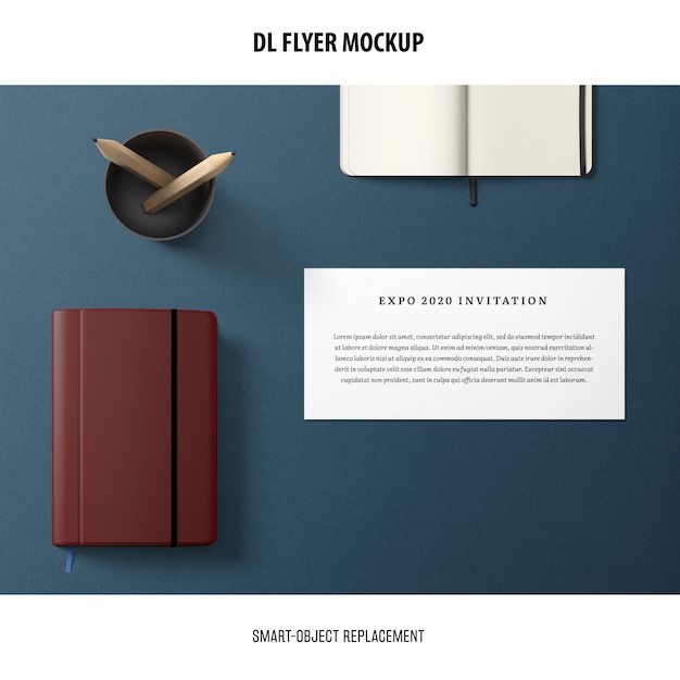 PSD gratuito dl flyer mockup