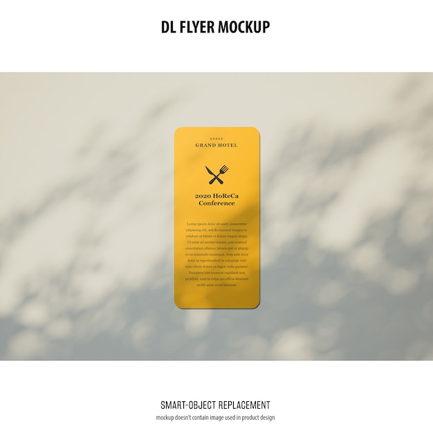 Free PSD dl flyer mockup