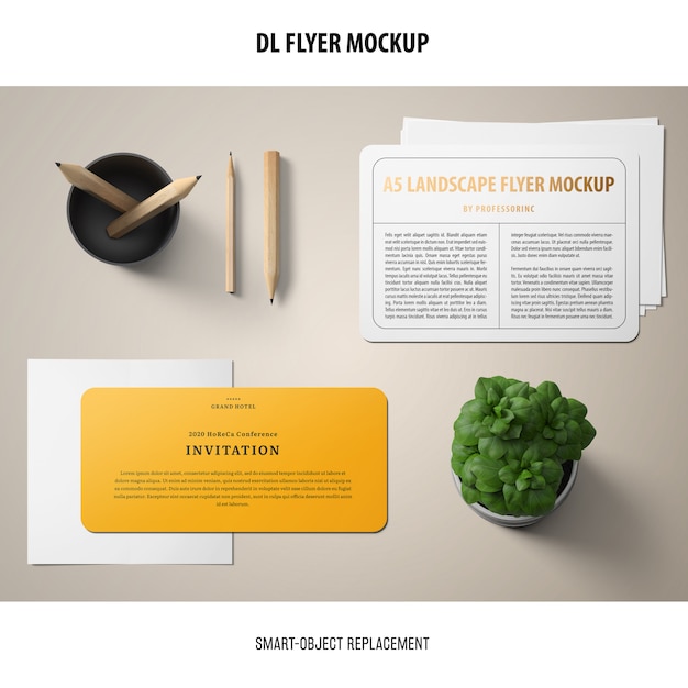 Dl Flyer Mockup – Free PSD Download