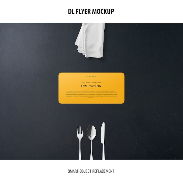 PSD gratuito dl flyer mockup