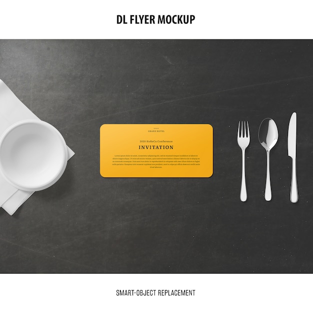 PSD gratuito dl flyer mockup