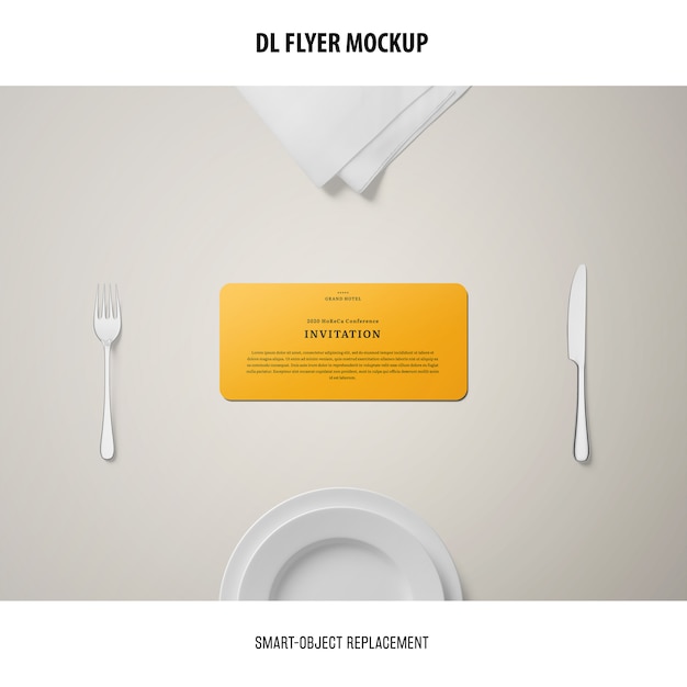 PSD gratuito dl flyer mockup