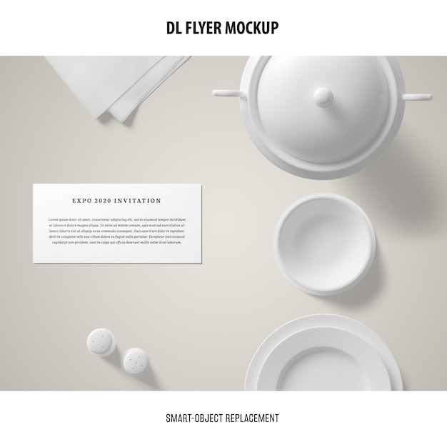 PSD gratuito dl flyer mockup