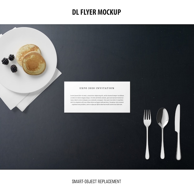 DL Flyer Mockup Free PSD Download