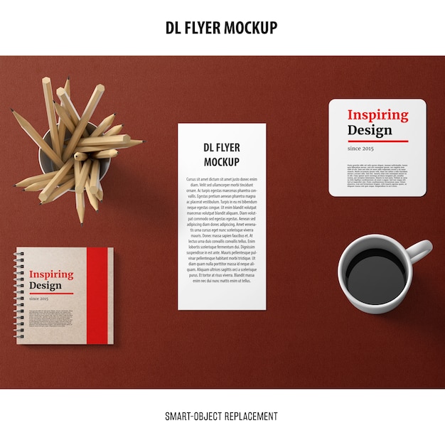 Free PSD dl flyer mockup