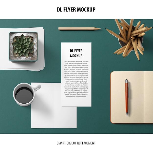 PSD gratuito dl flyer mockup