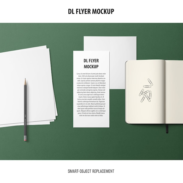 PSD gratuito dl flyer mockup