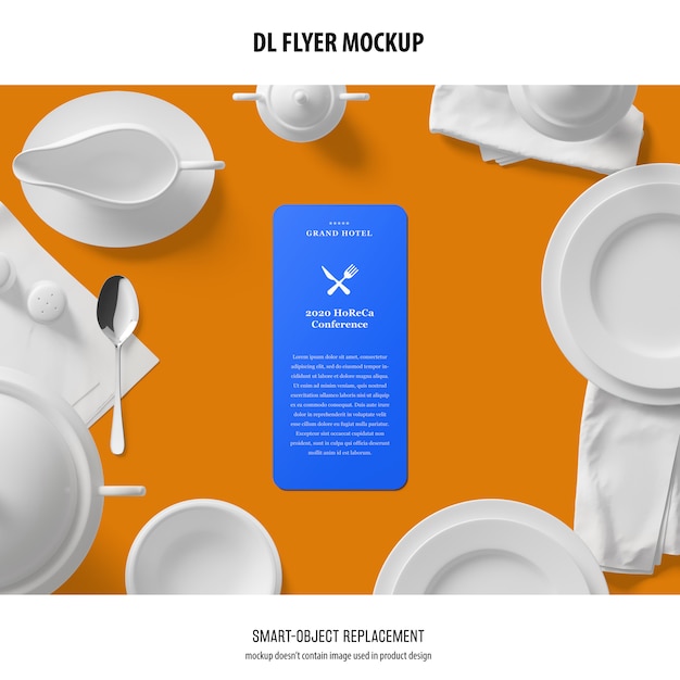 PSD gratuito dl flyer mockup