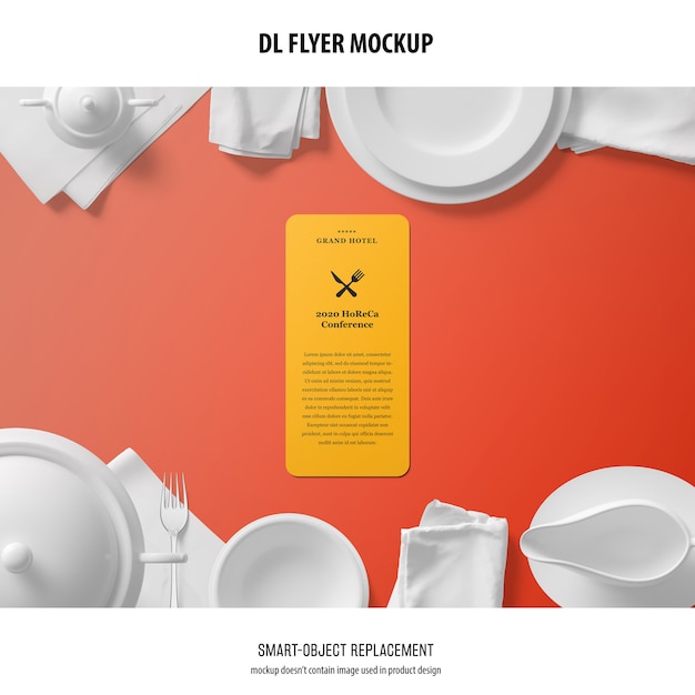 Free PSD dl flyer mockup