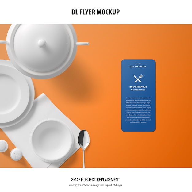 Free PSD dl flyer mockup