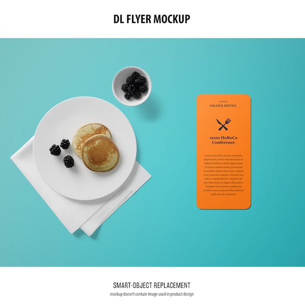 PSD gratuito dl flyer mockup