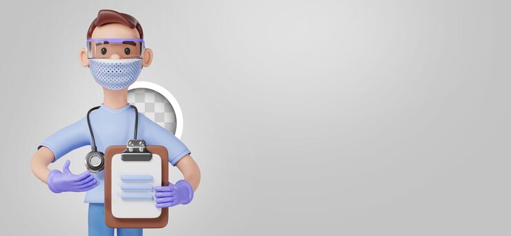 मुफ़्त PSD the doctor holds a clipboard