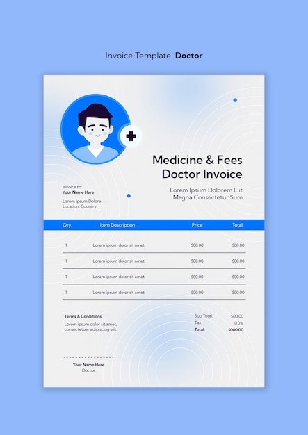 無料PSD doctor profession template