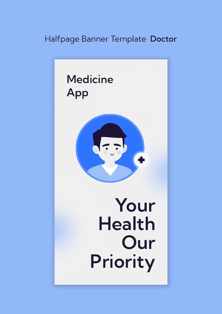 無料PSD doctor profession template