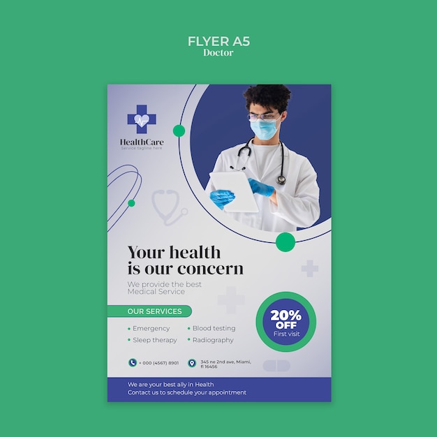 Free PSD Doctor profession template Free PSD Doctor profession template