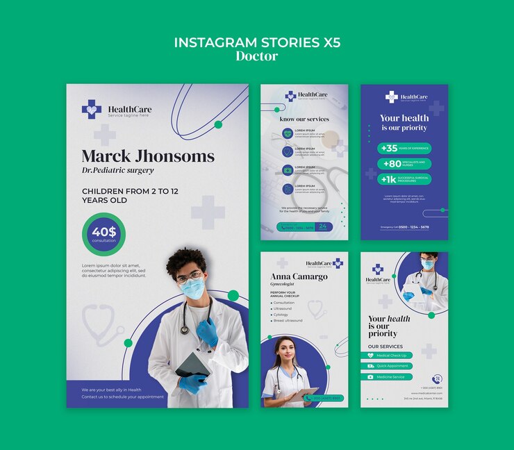 Free PSD doctor profession template