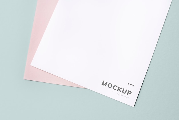 Document mockup on a plain background