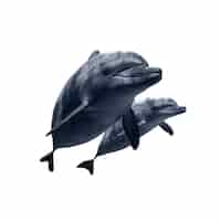 Free PSD dolphin isolated figure