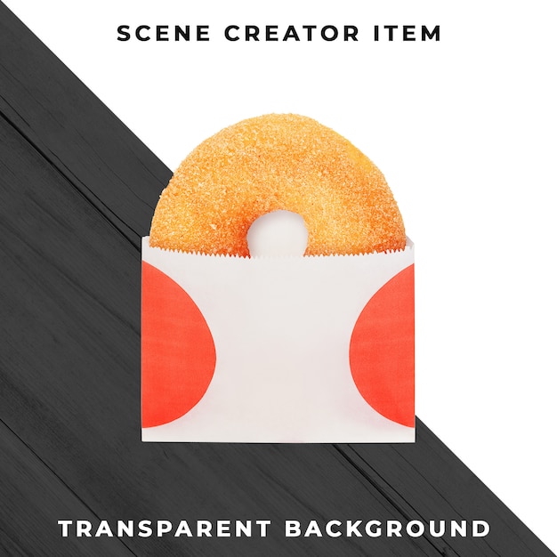 Free PSD donut object on transparent psd