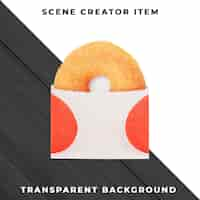 Free PSD donut object on transparent psd