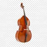 Free PSD double bass isolated on transparent background