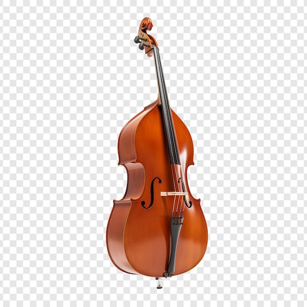 Free PSD double bass isolated on transparent background