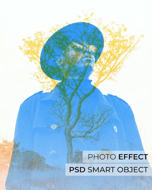 Free PSD double exposure effect