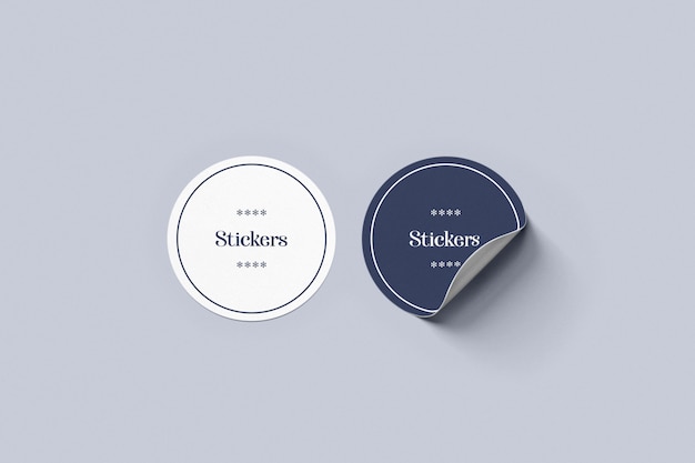 Download Premium Psd Double Sticker Mockup