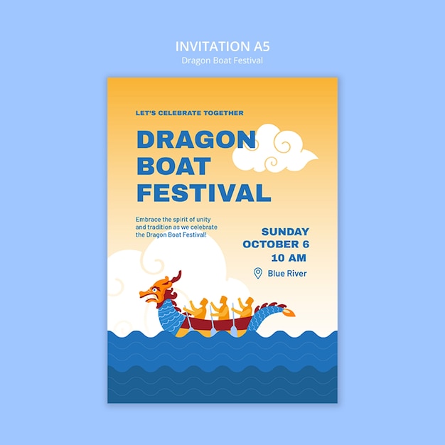 Free PSD dragon boat festival template design