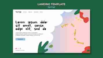 Free PSD drawn spring web template