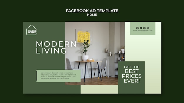 無料PSD 夢の家facebookテンプレート