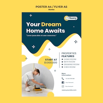 Dream home poster template