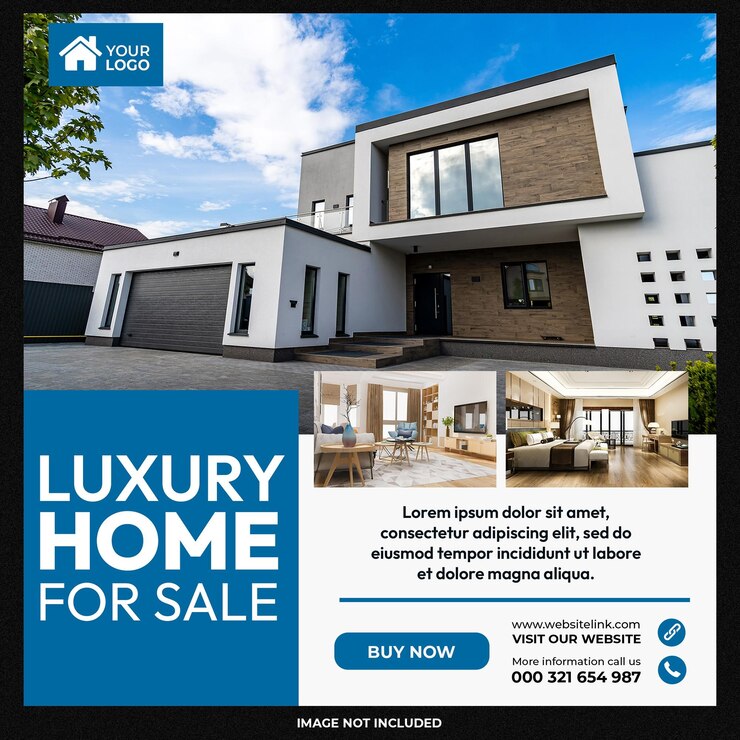 Free PSD dream home for sale real estate social media post template design