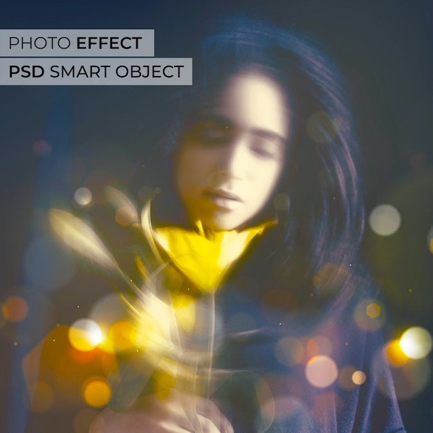 Бесплатный PSD Эффект фото с нечетким движением