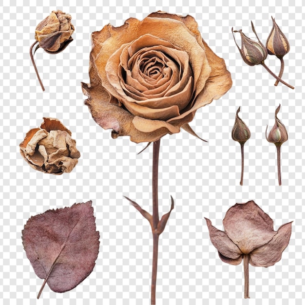 dried rose collection a still life of delicate brown hues
