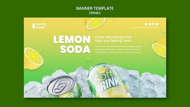 Free PSD drink banner template design