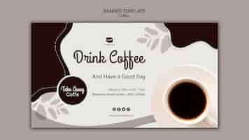 Free PSD drink coffee banner template