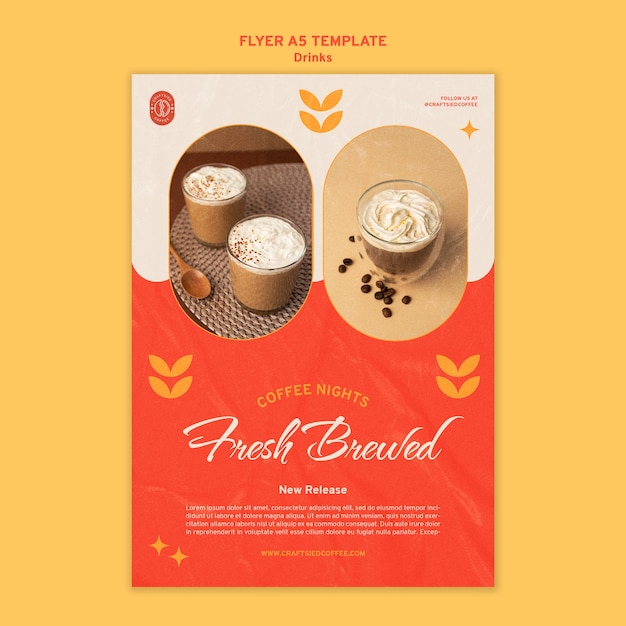 Free PSD drink flyer template