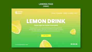 Free PSD drink landing page template design