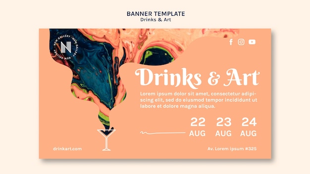 Drinks & art banner