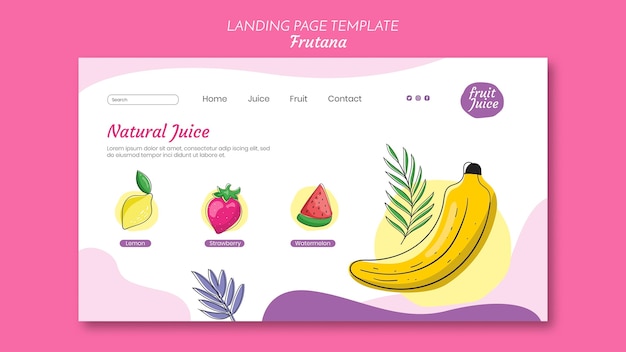 Free PSD drinks landing page