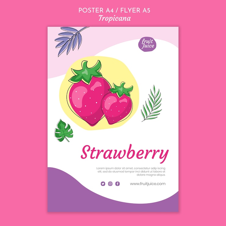 Free PSD drinks poster template
