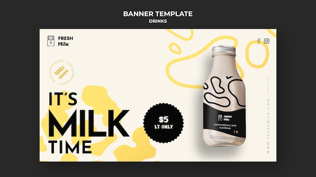 Drinks sale banner template