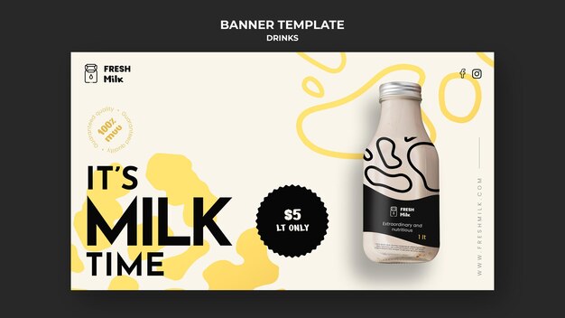 Drinks sale banner template