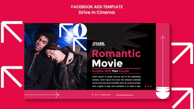 PSD gratuito guida nel design del modello di cinema