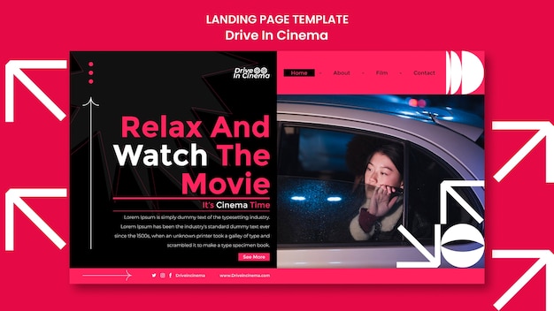 PSD gratuito guida nel design del modello di cinema